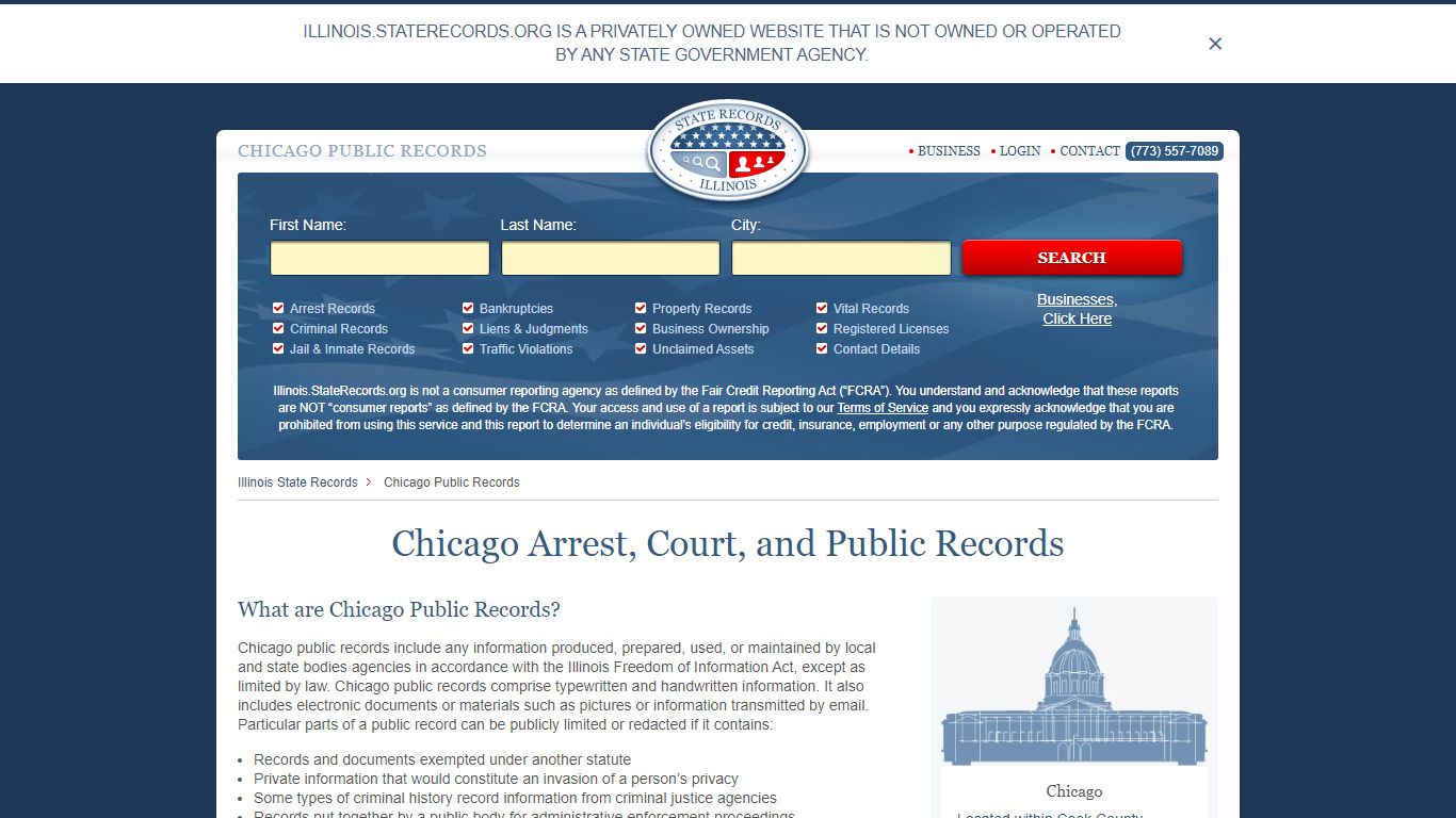 Chicago Arrest and Public Records | Illinois.StateRecords.org